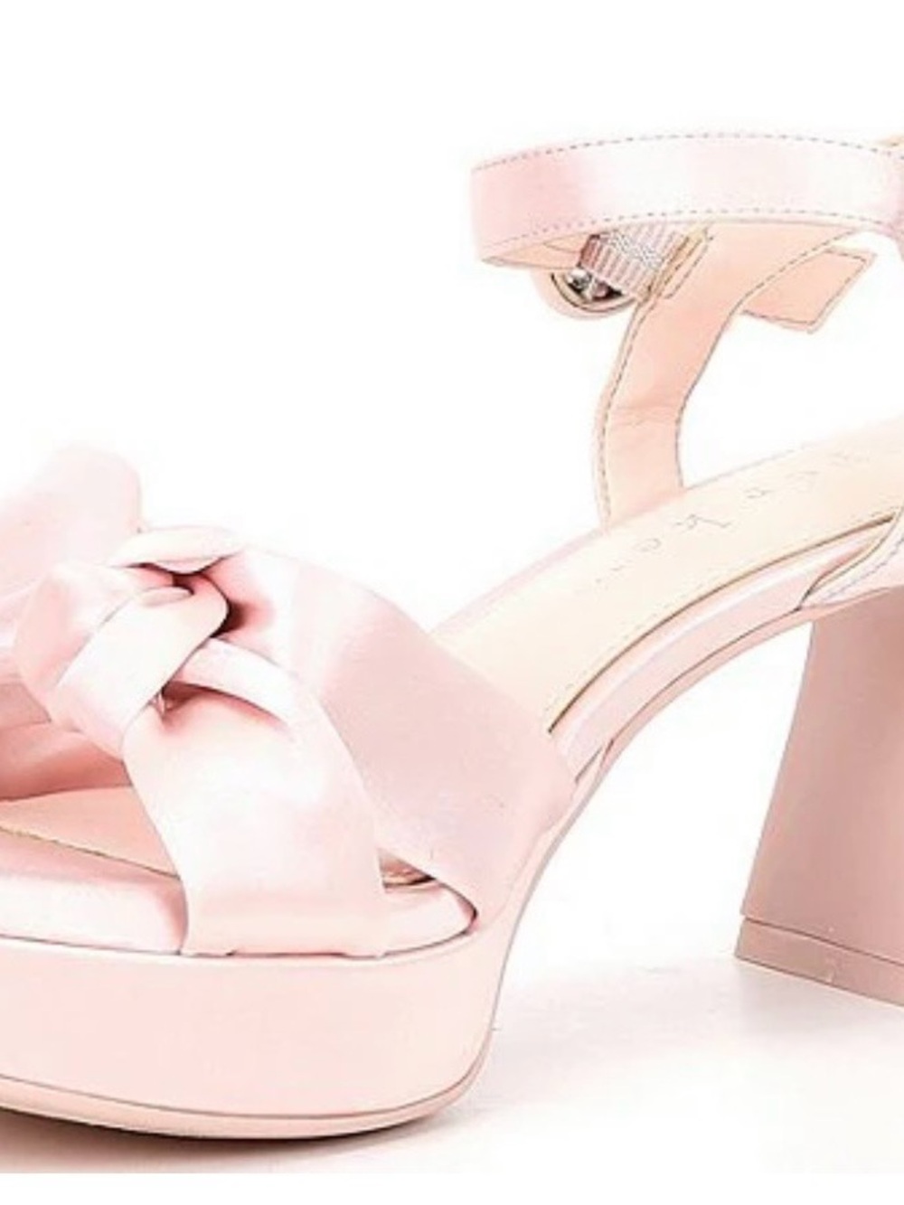 Copper Key Lux Satin Bow Family Matching Platform Dress Sandals - Size 9